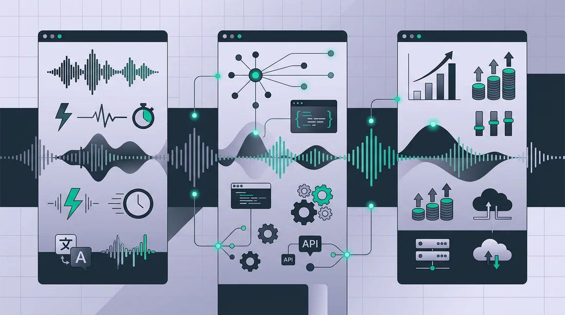 Illustration comparing voice AI platforms and infrastructure choices