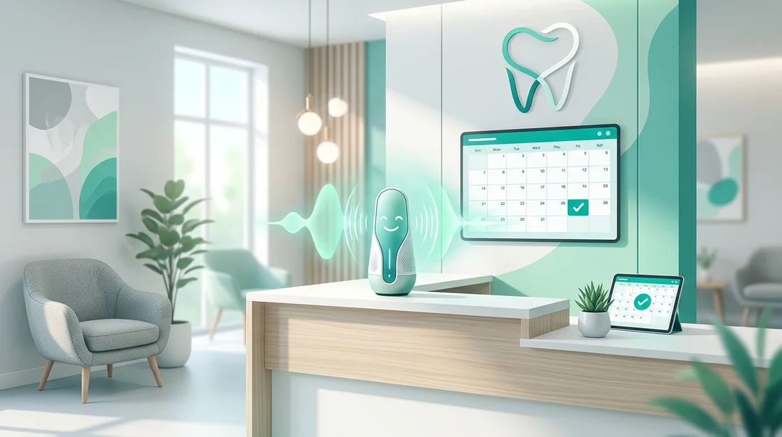 Illustration of clinic scheduling and AI phone automation
